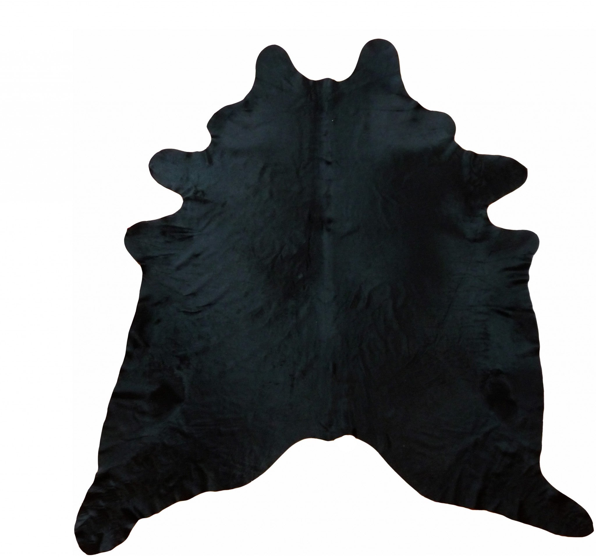 6' X 7' Black And White Cowhide Handmade Area Rug-Area Rugs-DECOROLALA