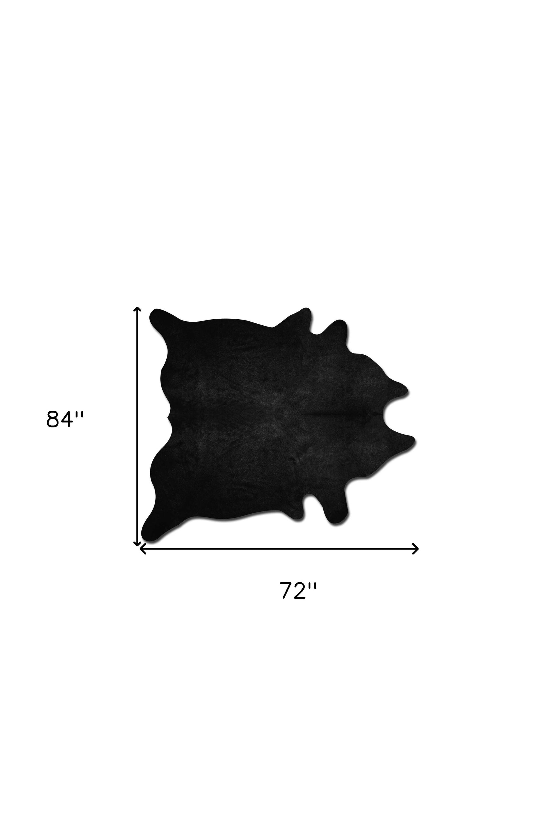 6' X 7' Black Cowhide Area Rug-Area Rugs-DECOROLALA