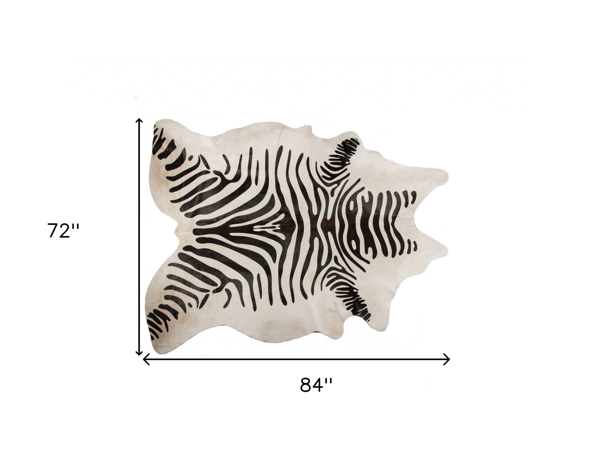 6' X 7' Black Cowhide Area Rug-Area Rugs-DECOROLALA