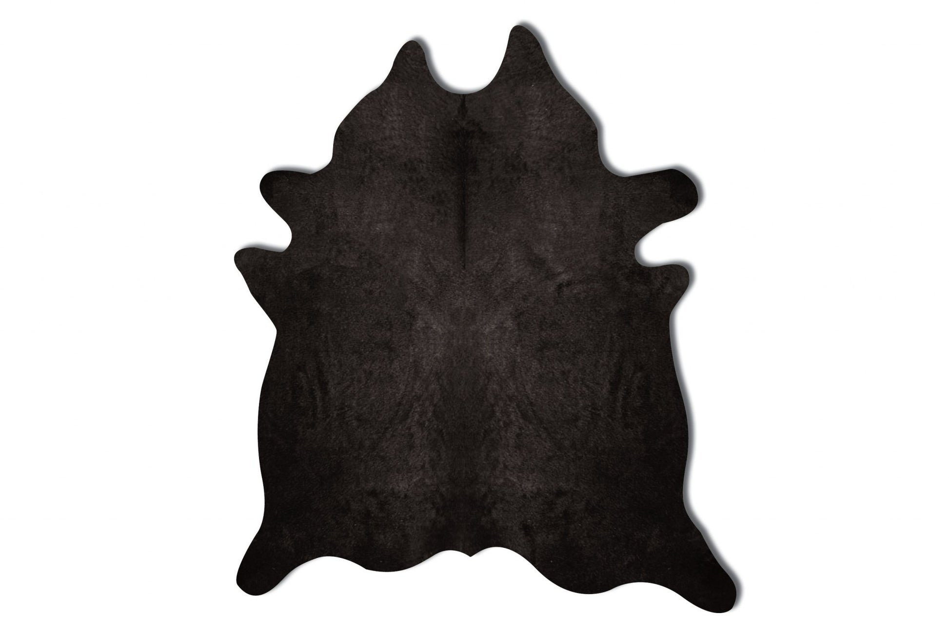 6' X 7' Black Cowhide Area Rug-Area Rugs-DECOROLALA
