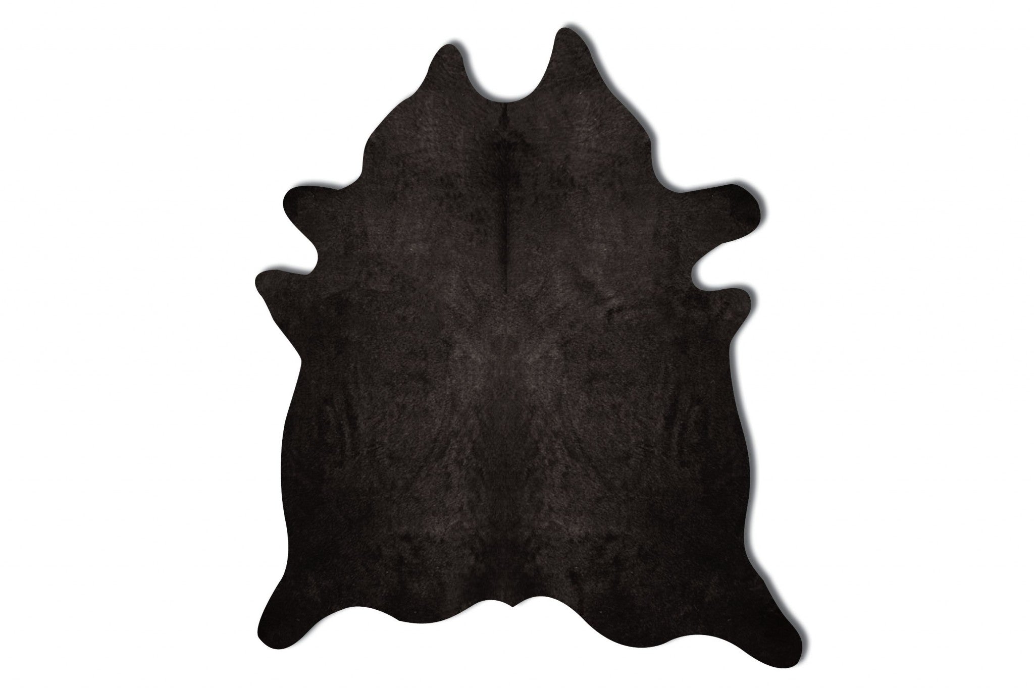 6' X 7' Black Cowhide Area Rug-Area Rugs-DECOROLALA