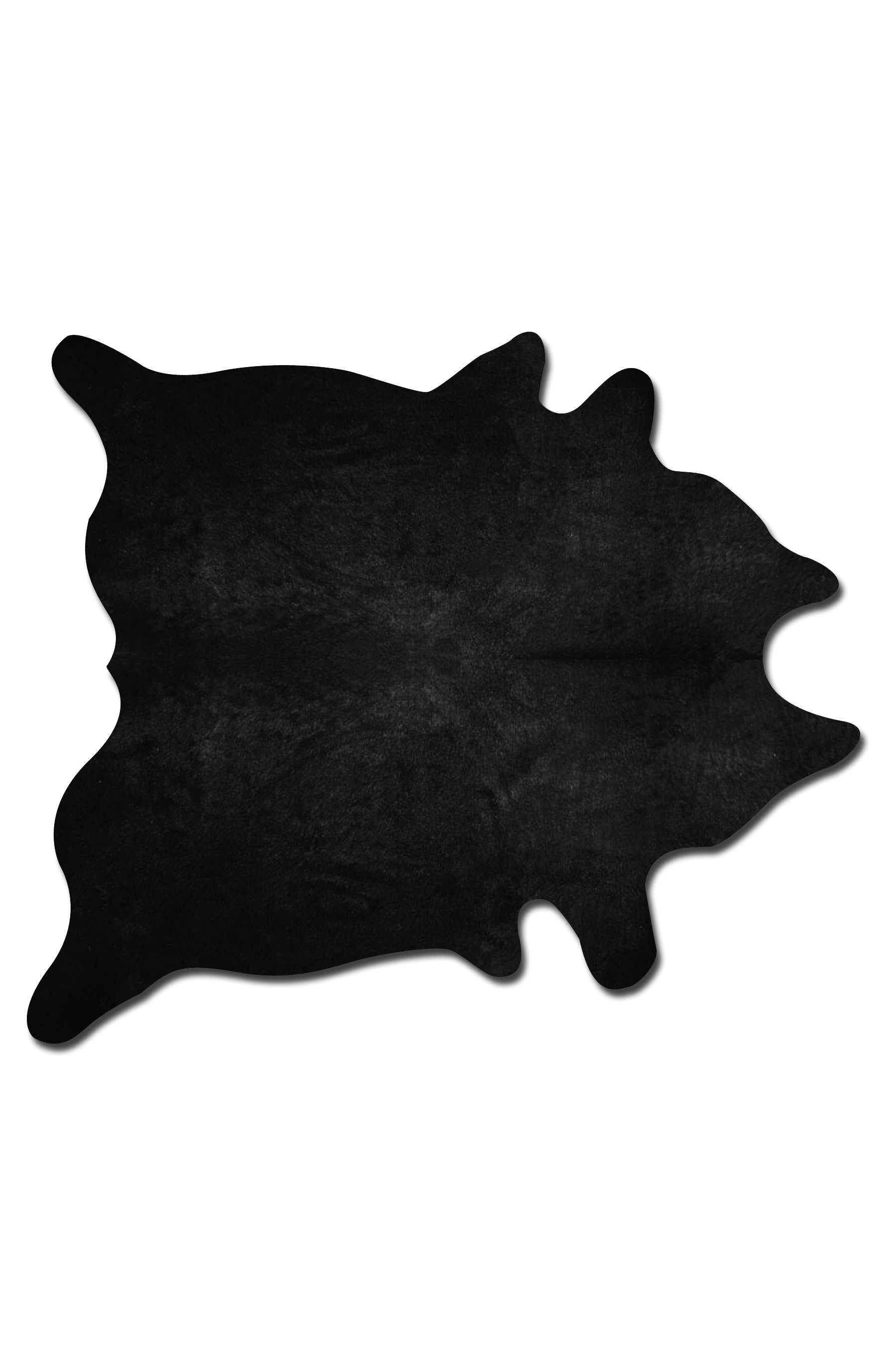 6' X 7' Black Cowhide Area Rug-Area Rugs-DECOROLALA