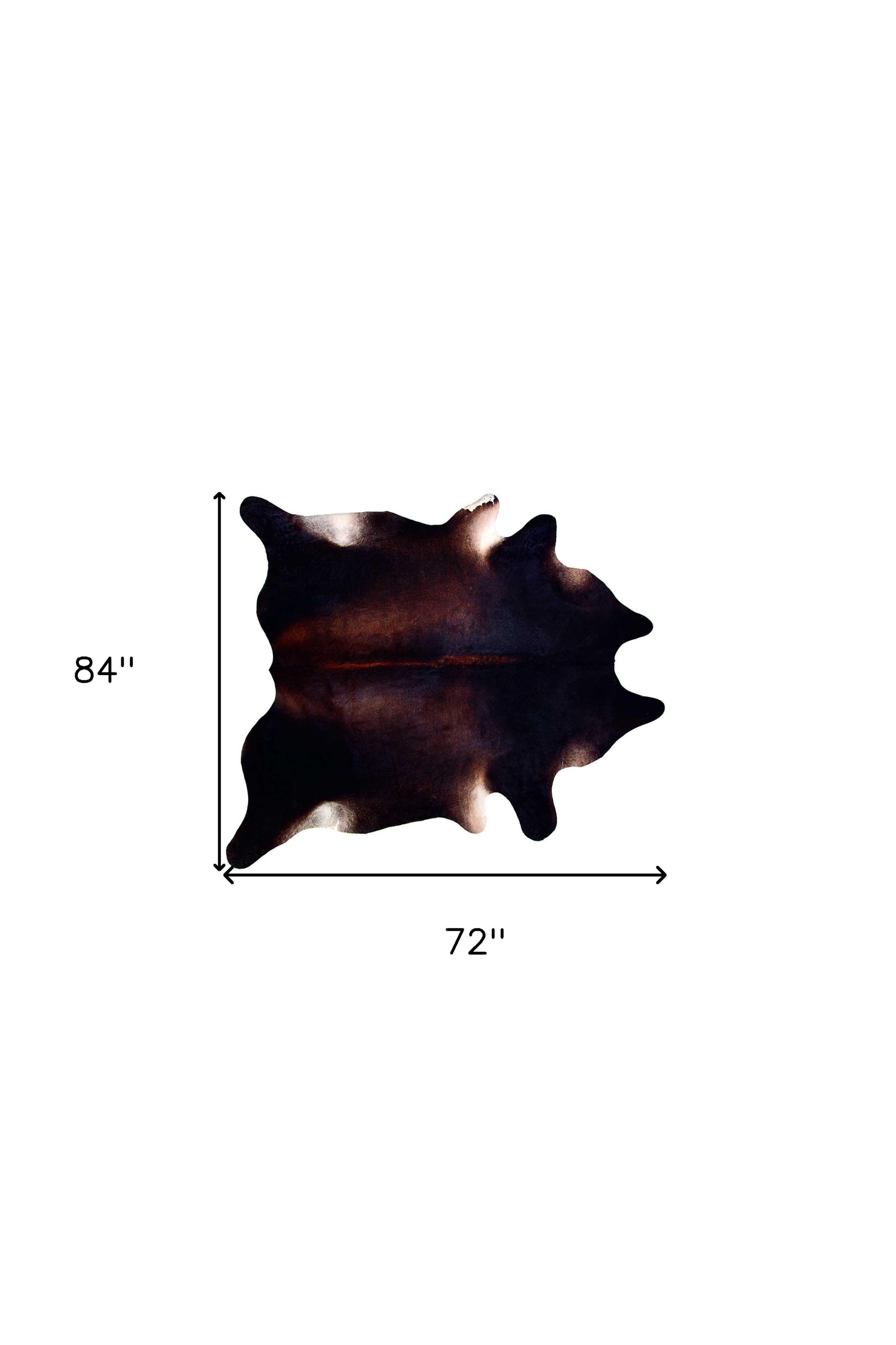 6' X 7' Brown And Black Cowhide Cowhide Print Area Rug-Area Rugs-DECOROLALA