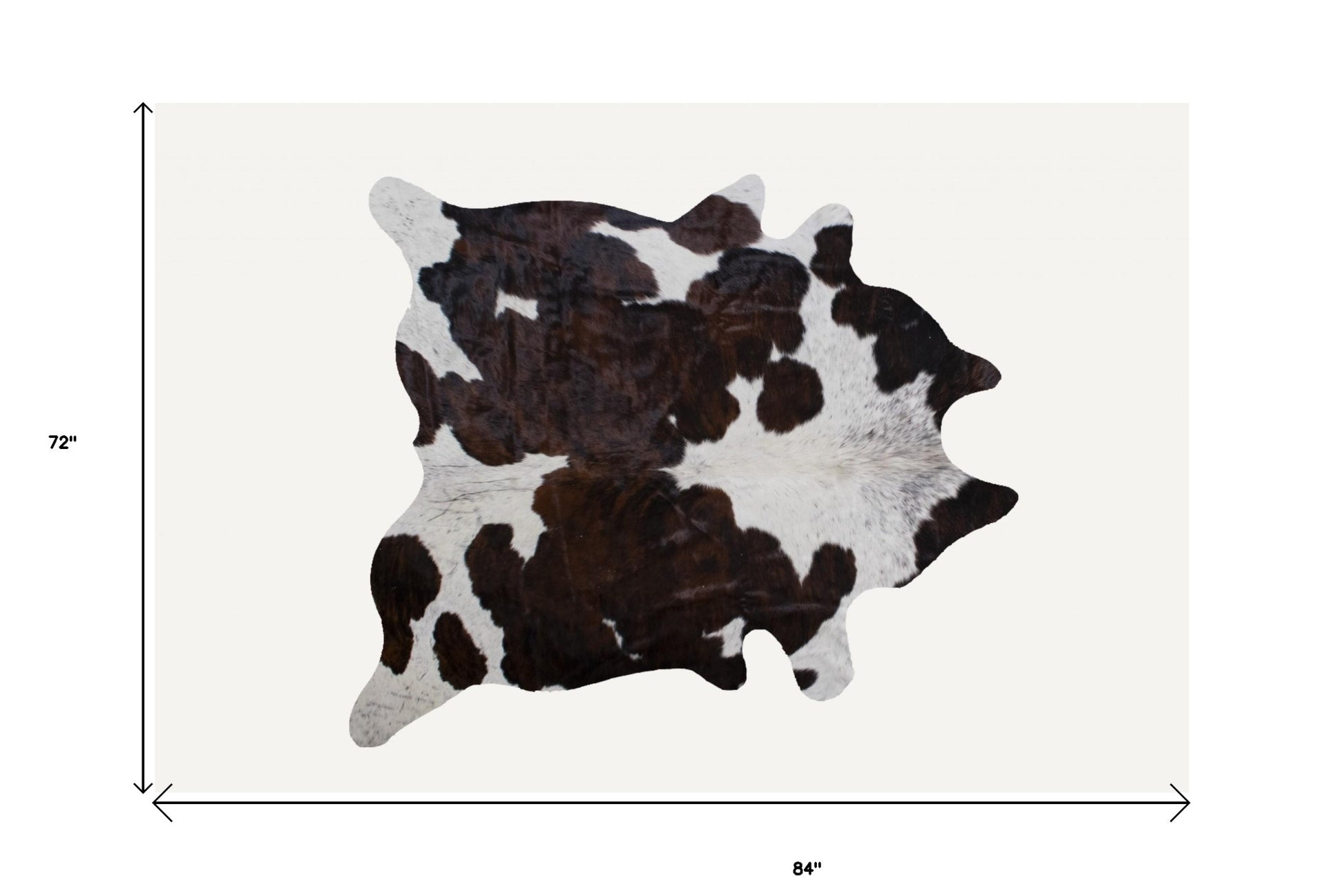 6' X 7' Brown And Black Cowhide Cowhide Print Area Rug-Area Rugs-DECOROLALA