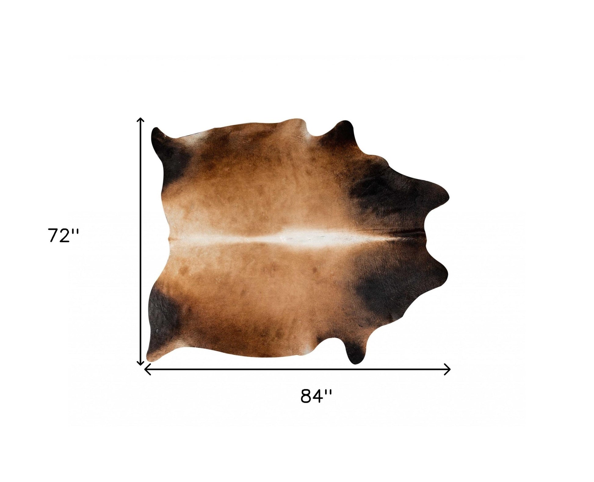 6' X 7' Brown And Black Cowhide Cowhide Print Area Rug-Area Rugs-DECOROLALA