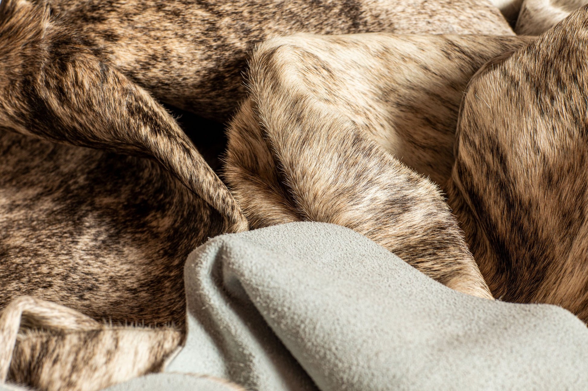 6' X 7' Brown And Black Cowhide Cowhide Print Area Rug-Area Rugs-DECOROLALA