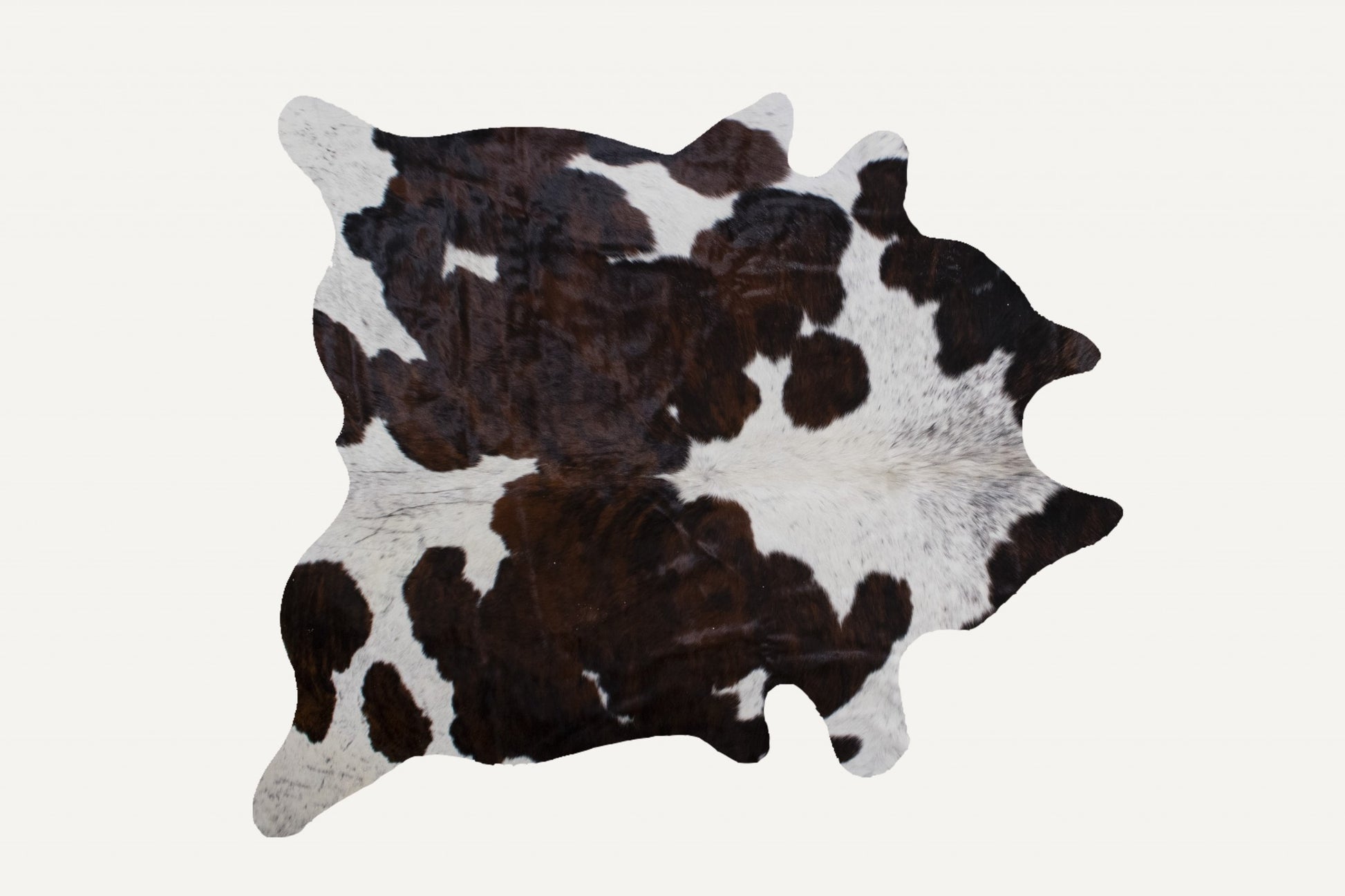 6' X 7' Brown And Black Cowhide Cowhide Print Area Rug-Area Rugs-DECOROLALA
