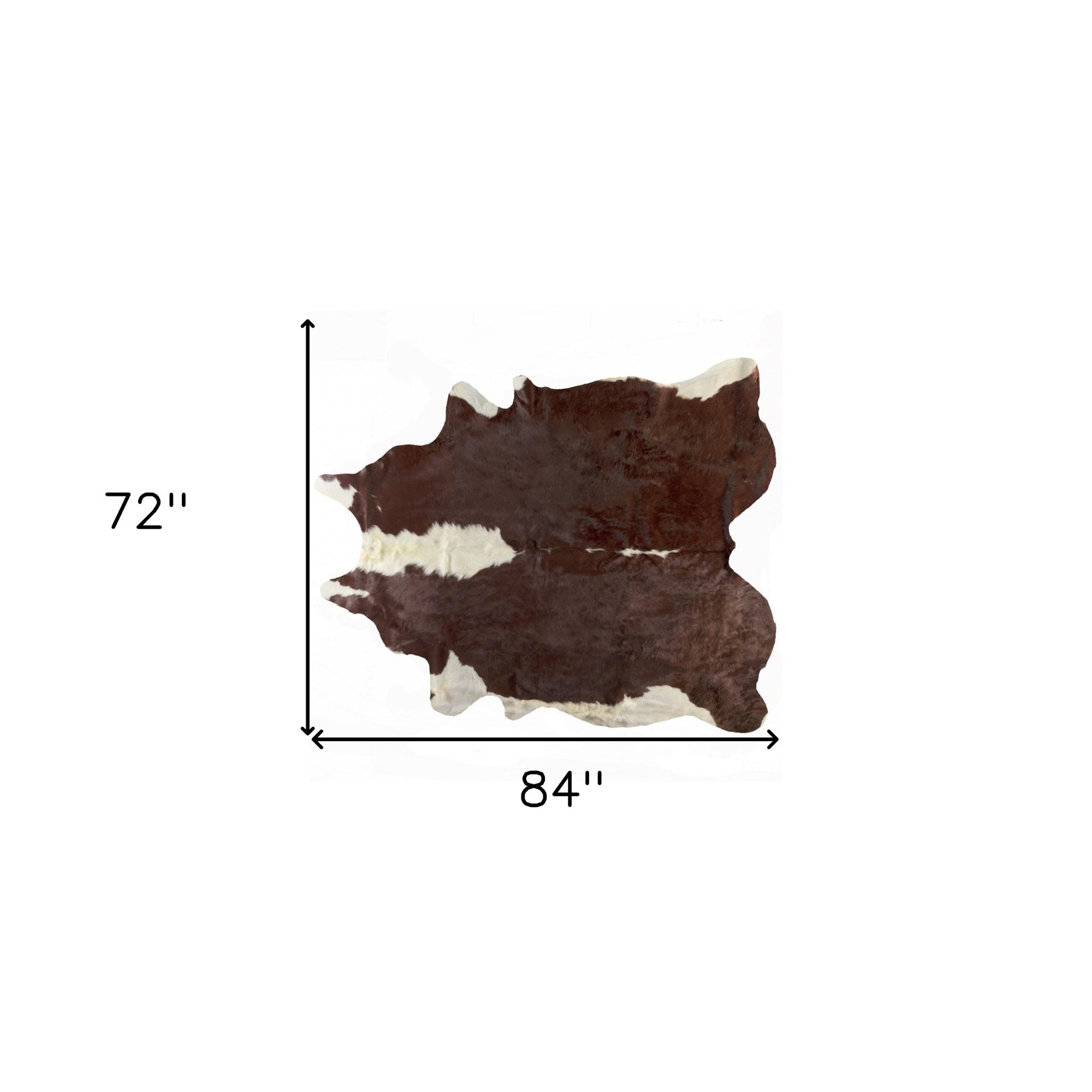 6' X 7' Brown And White Cowhide Area Rug-Area Rugs-DECOROLALA