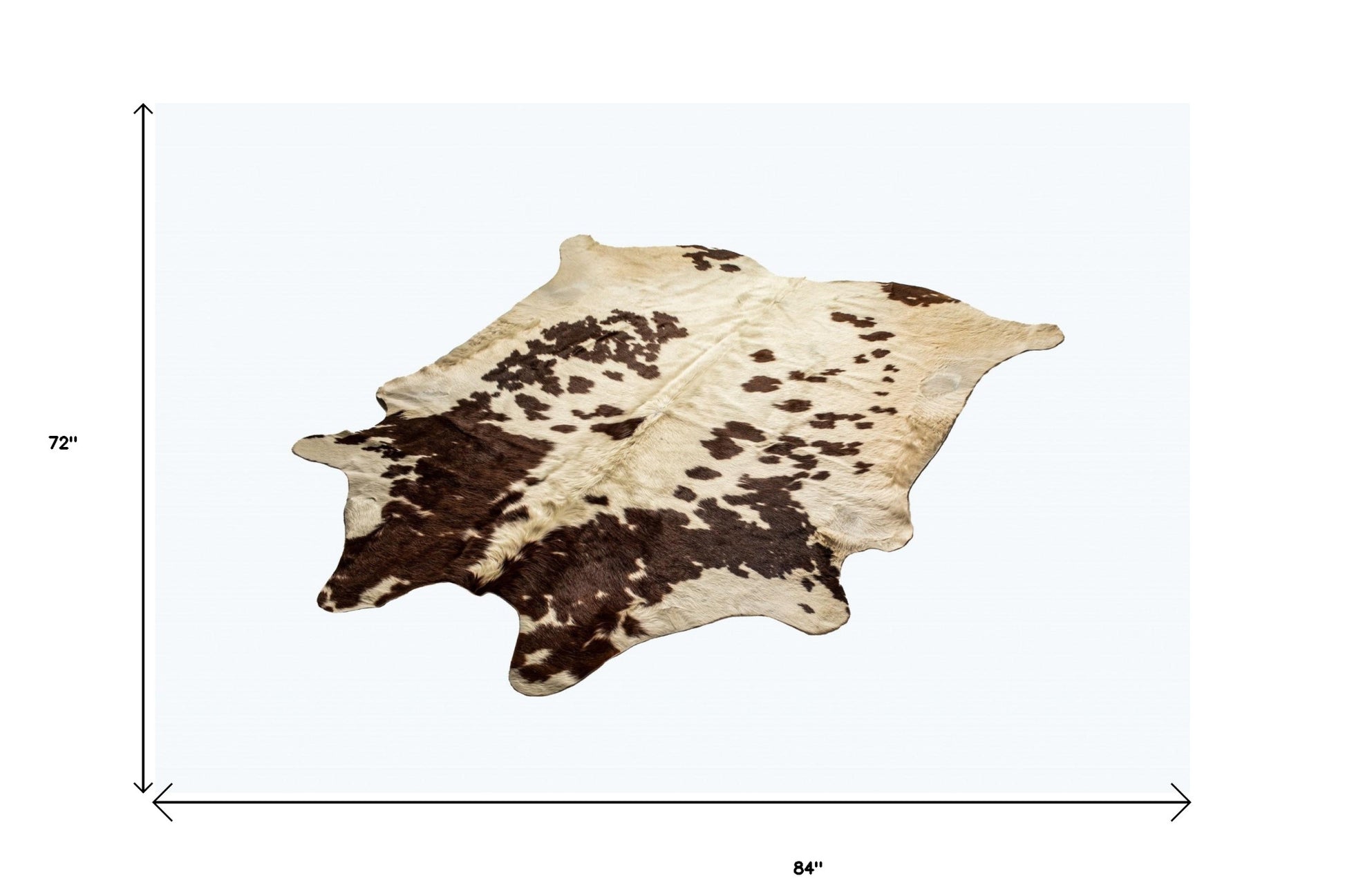 6' X 7' Brown And White Cowhide Cowhide Print Area Rug-Area Rugs-DECOROLALA