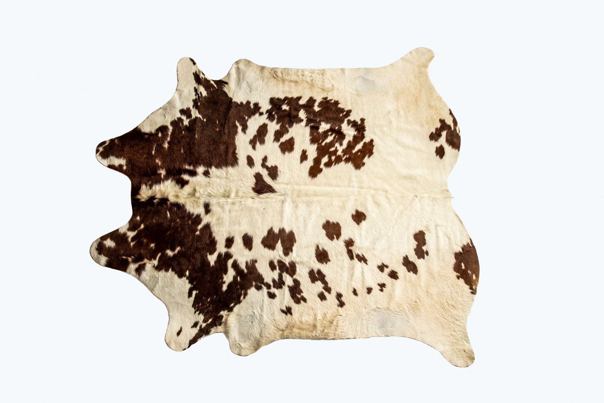 6' X 7' Brown And White Cowhide Cowhide Print Area Rug-Area Rugs-DECOROLALA