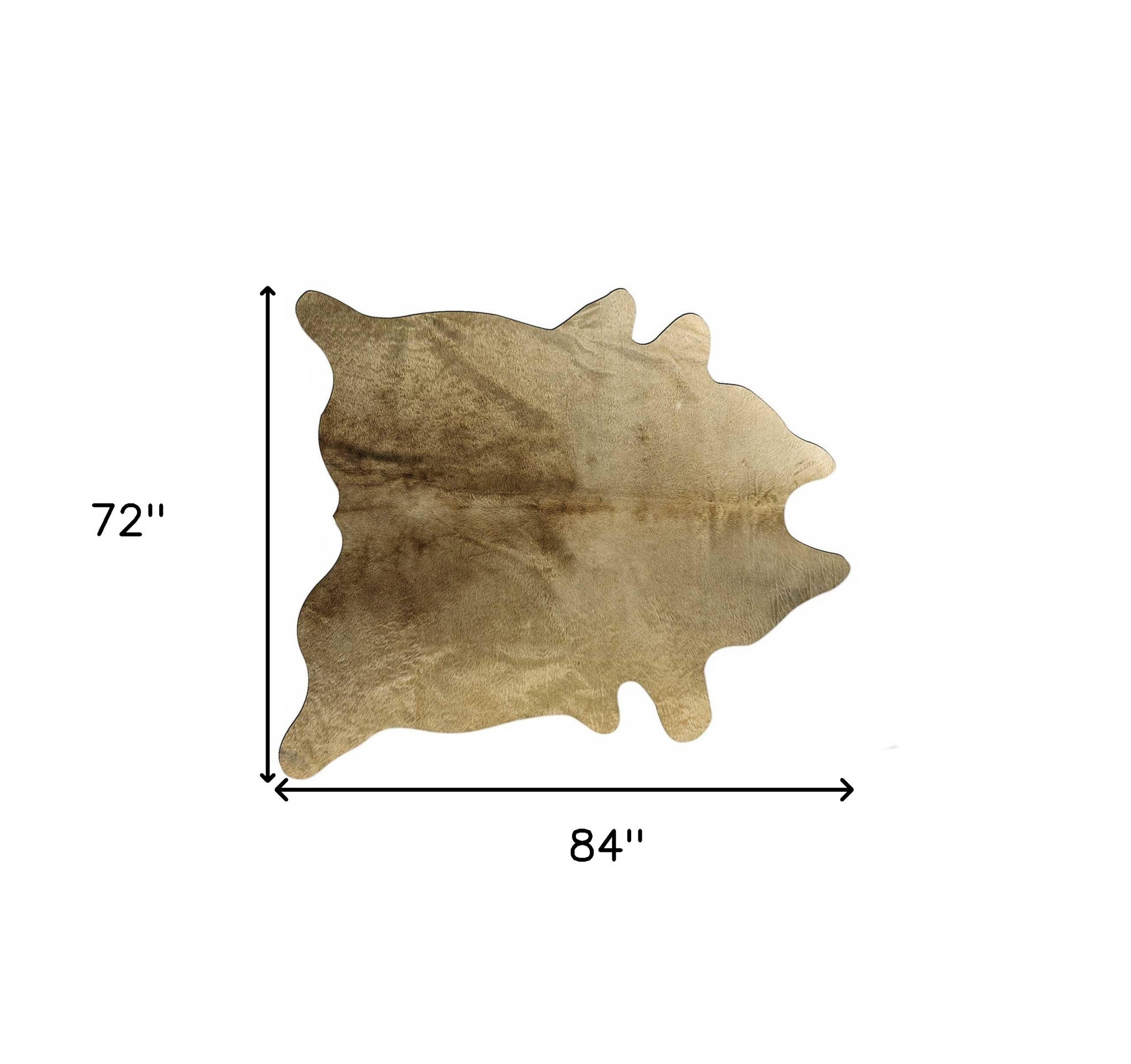 6' X 7' Brown Cowhide Area Rug-Area Rugs-DECOROLALA
