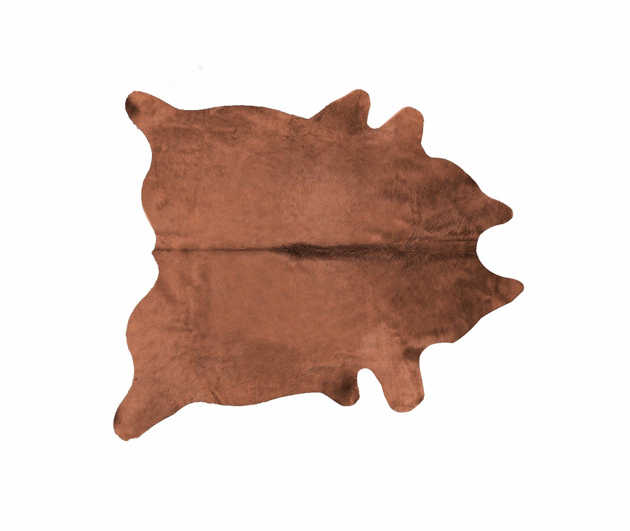6' X 7' Brown Cowhide Area Rug-Area Rugs-DECOROLALA