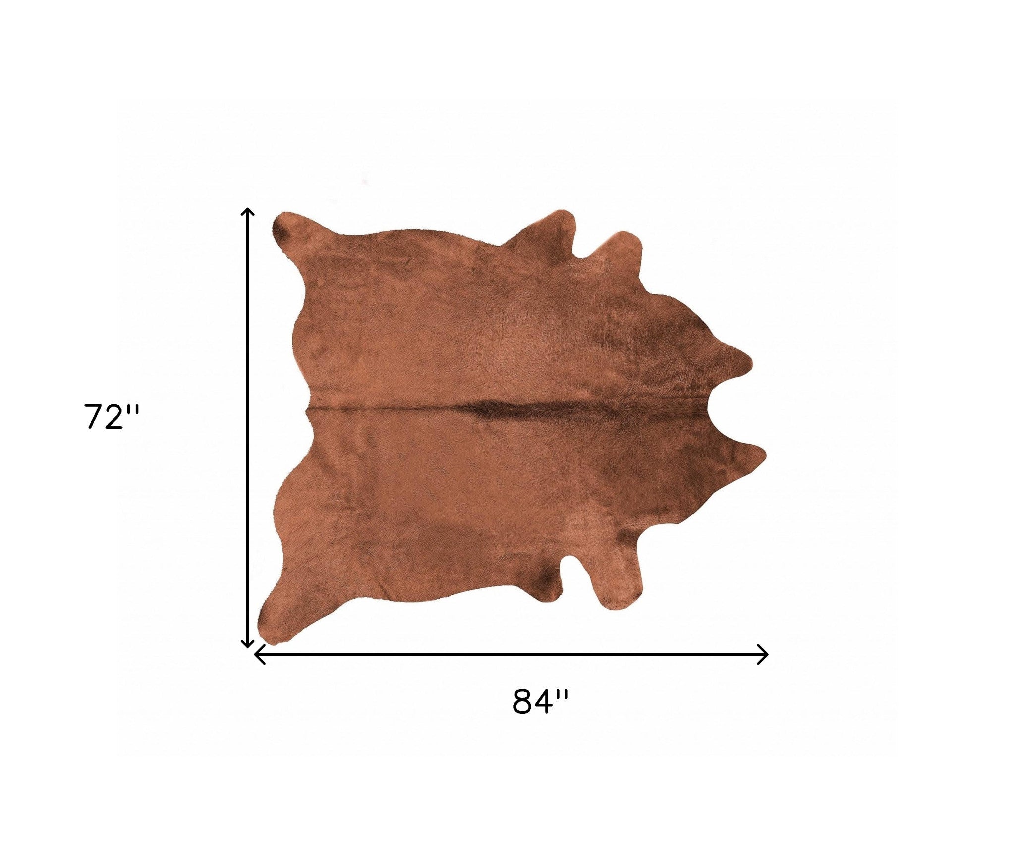 6' X 7' Brown Cowhide Area Rug-Area Rugs-DECOROLALA