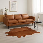 6' X 7' Brown Cowhide Area Rug-Area Rugs-DECOROLALA