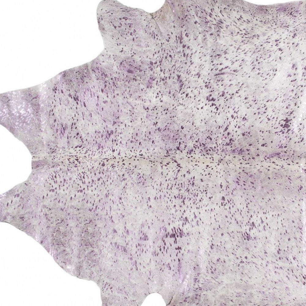 6' X 7' Gray Cowhide Cowhide Print Area Rug-Area Rugs-DECOROLALA