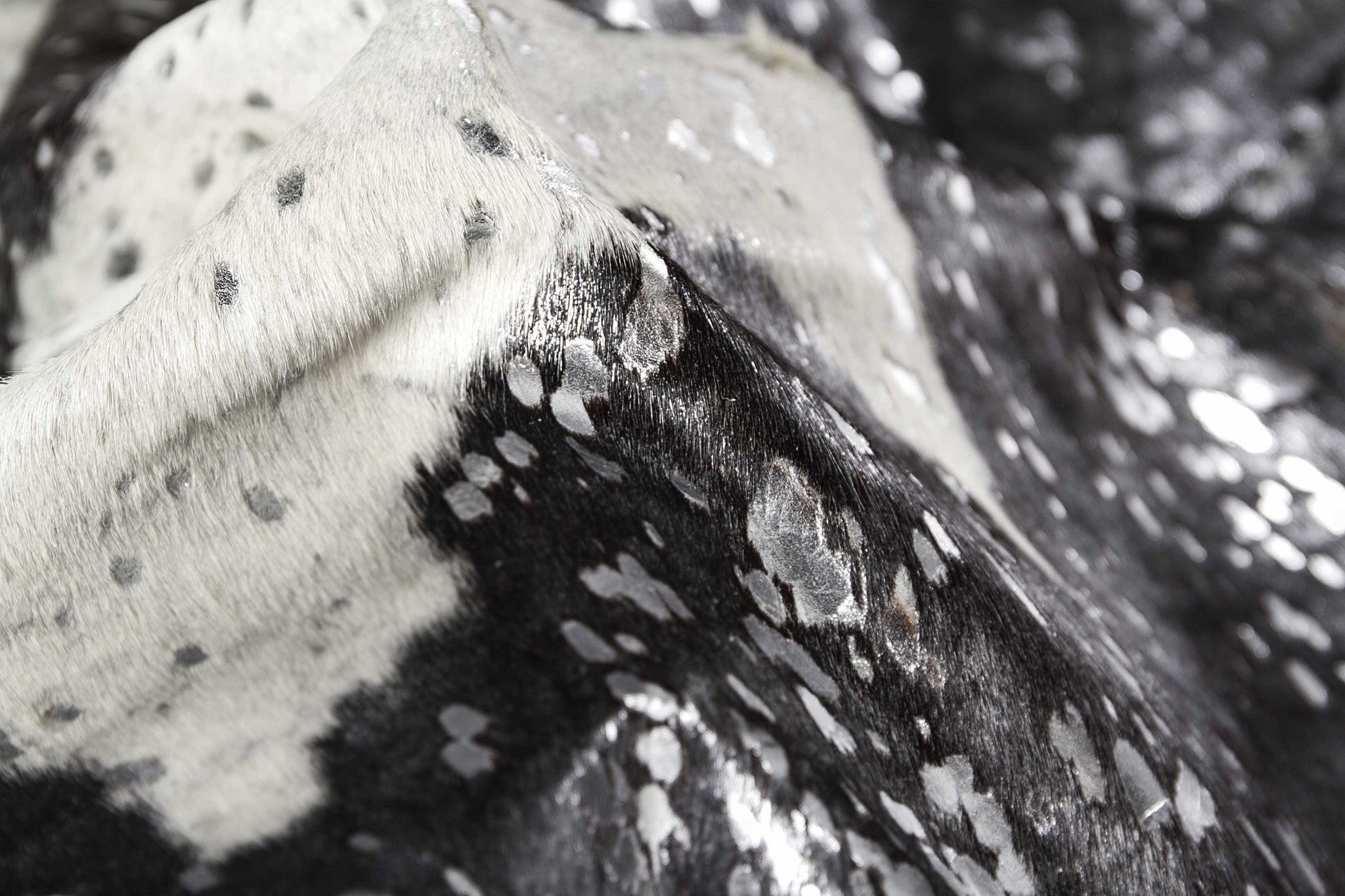 6' X 7' Gray Cowhide Cowhide Print Area Rug-Area Rugs-DECOROLALA