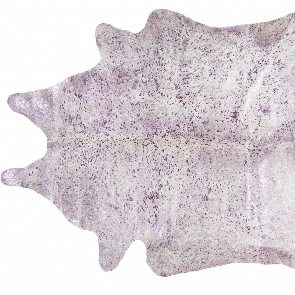 6' X 7' Gray Cowhide Cowhide Print Area Rug-Area Rugs-DECOROLALA