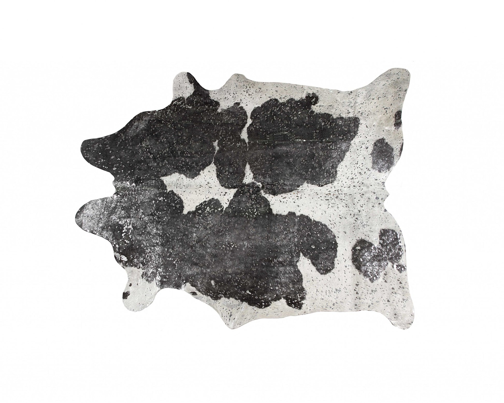 6' X 7' Gray Cowhide Cowhide Print Area Rug-Area Rugs-DECOROLALA