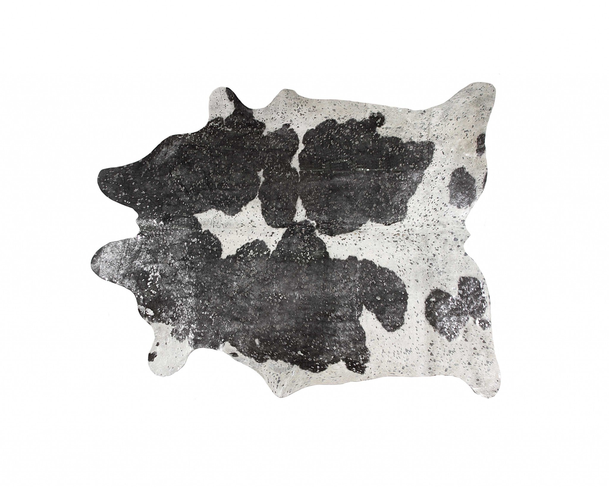 6' X 7' Gray Cowhide Cowhide Print Area Rug-Area Rugs-DECOROLALA