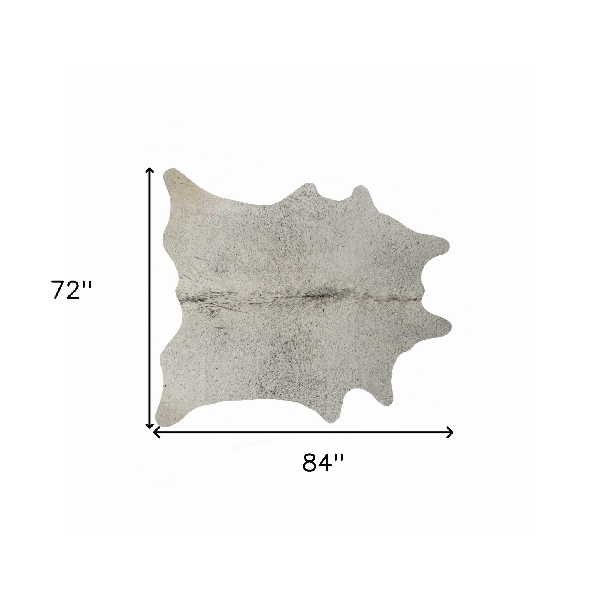 6' X 7' Gray Cowhide Hand Tufted Area Rug-Area Rugs-DECOROLALA