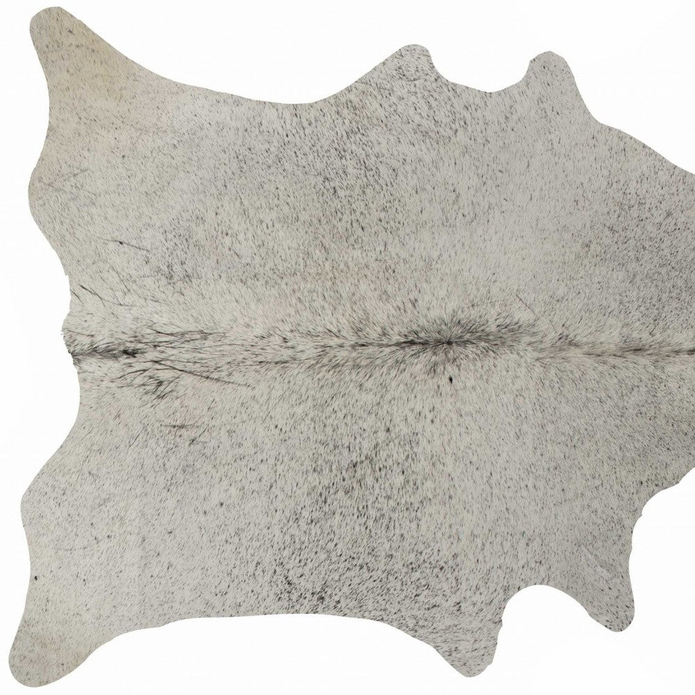 6' X 7' Gray Cowhide Hand Tufted Area Rug-Area Rugs-DECOROLALA