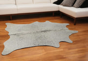 6' X 7' Gray Cowhide Hand Tufted Area Rug-Area Rugs-DECOROLALA