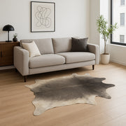6' X 7' Gray Cowhide Handmade Area Rug-Area Rugs-DECOROLALA
