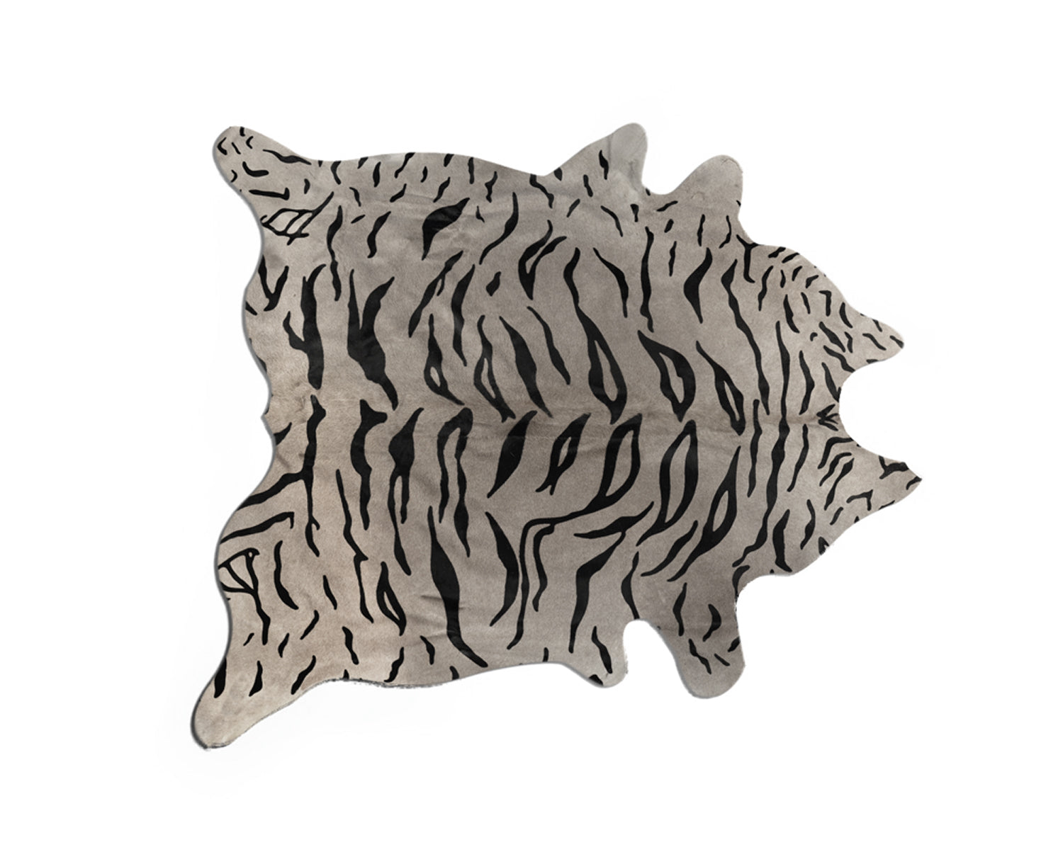 6' X 7' Gray and Black Cowhide Cowhide Area Rug-Area Rugs-DECOROLALA