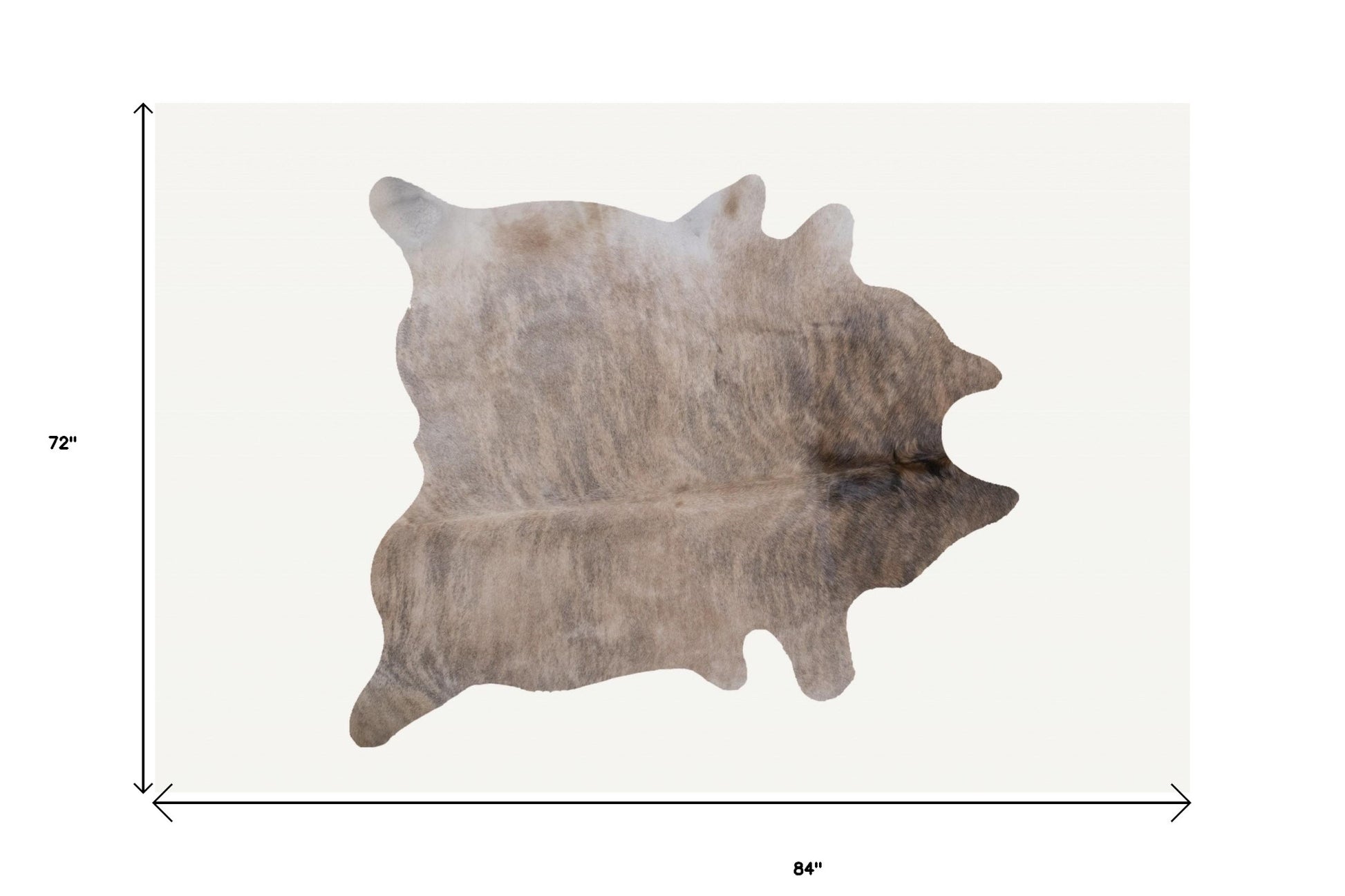 6' X 7' Light Taupe And Brown Exotic Cowhide Rug-Area Rugs-DECOROLALA