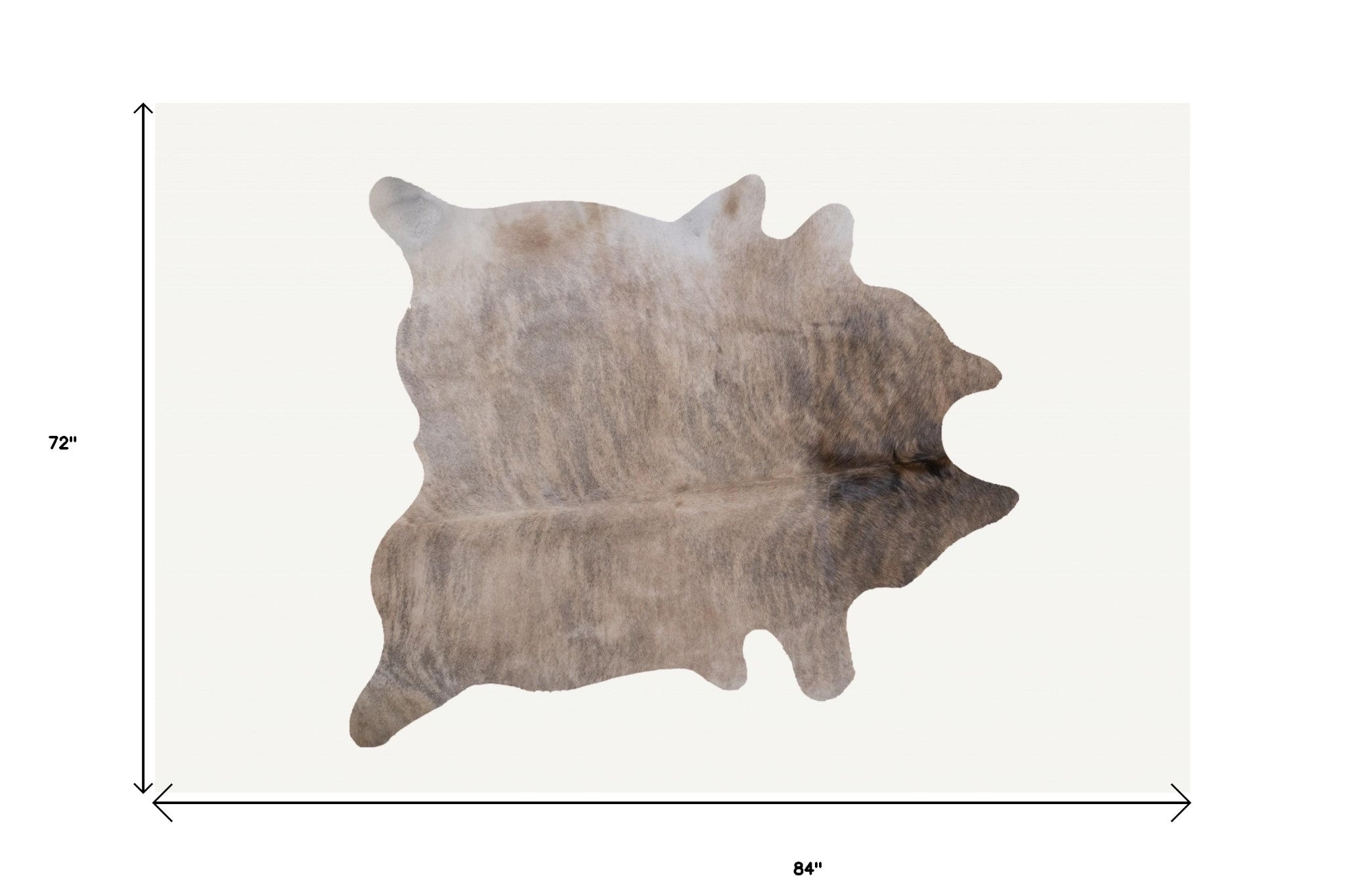 6' X 7' Light Taupe And Brown Exotic Cowhide Rug-Area Rugs-DECOROLALA