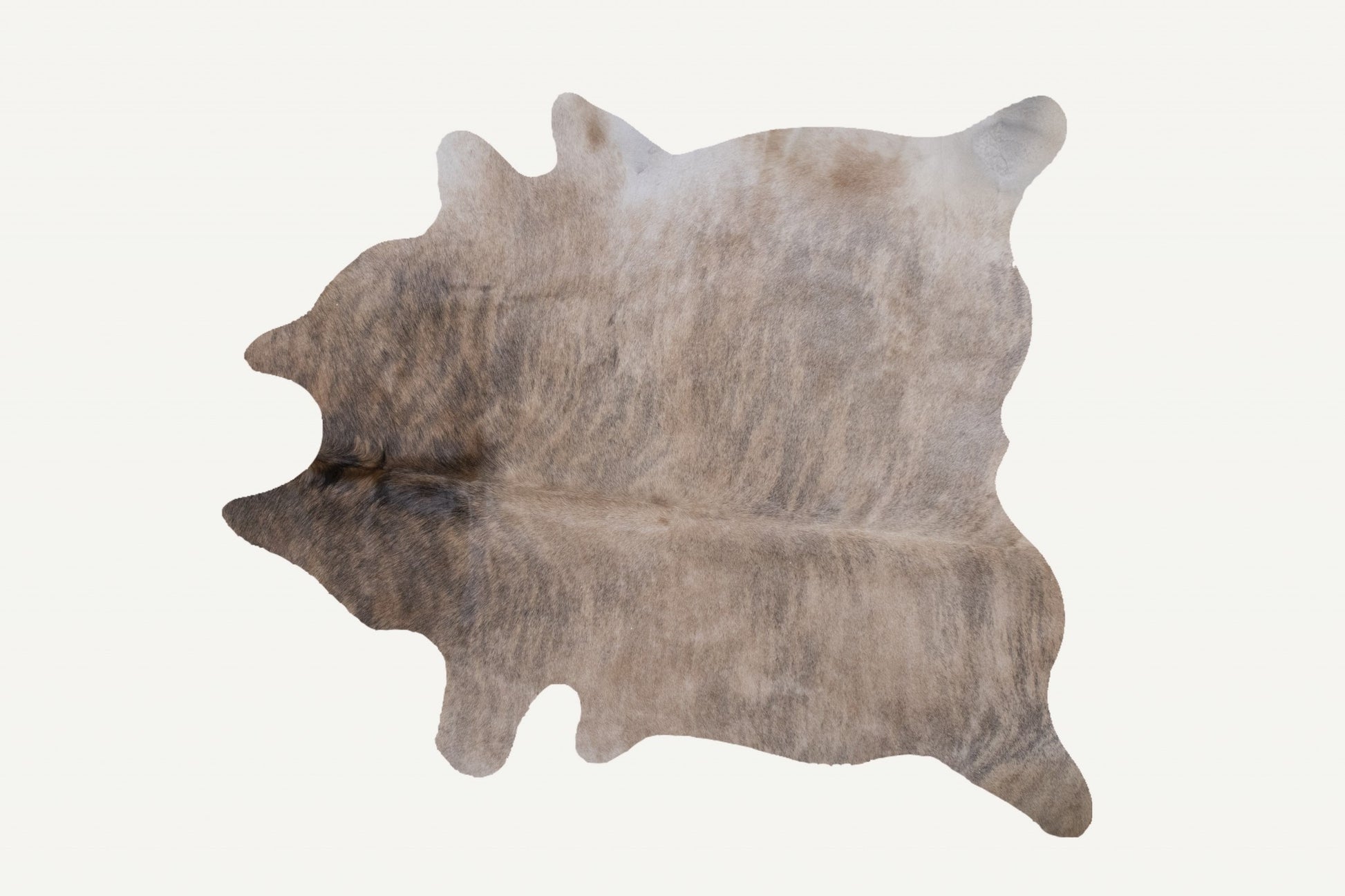 6' X 7' Light Taupe And Brown Exotic Cowhide Rug-Area Rugs-DECOROLALA