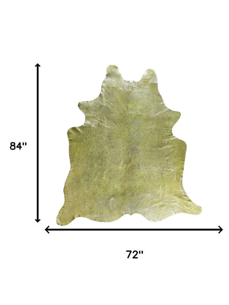 6' X 7' Natural Cowhide Cowhide Print Area Rug-Area Rugs-DECOROLALA