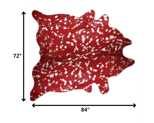 6' X 7' Natural Cowhide Cowhide Print Area Rug-Area Rugs-DECOROLALA