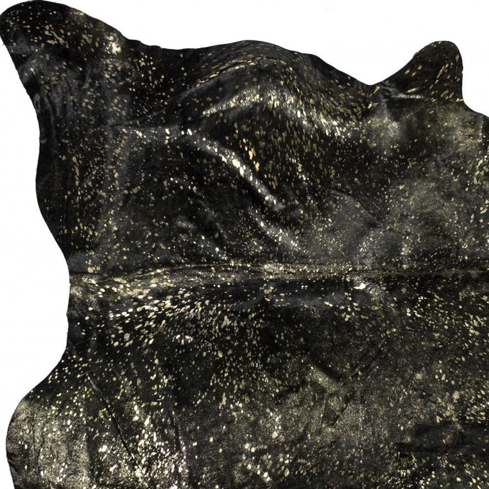 6' X 7' Natural Cowhide Cowhide Print Area Rug-Area Rugs-DECOROLALA