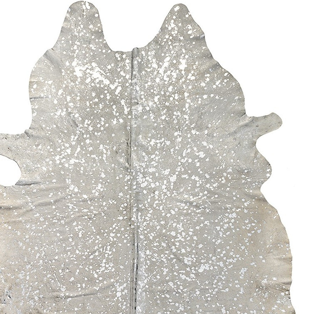 6' X 7' Natural Cowhide Cowhide Print Area Rug-Area Rugs-DECOROLALA