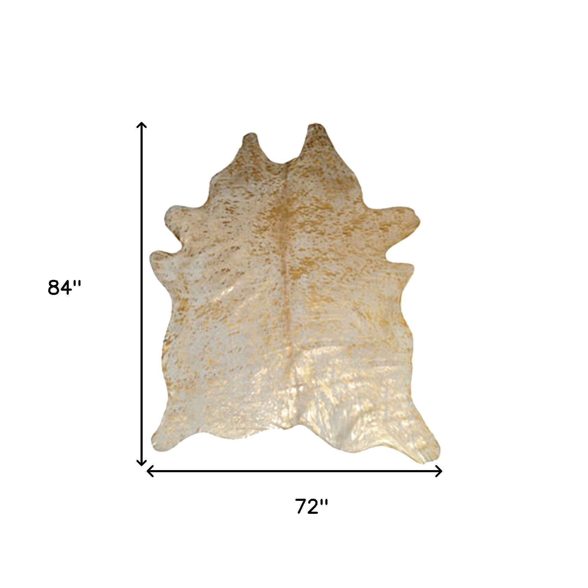 6' X 7' Natural Cowhide Cowhide Print Area Rug-Area Rugs-DECOROLALA