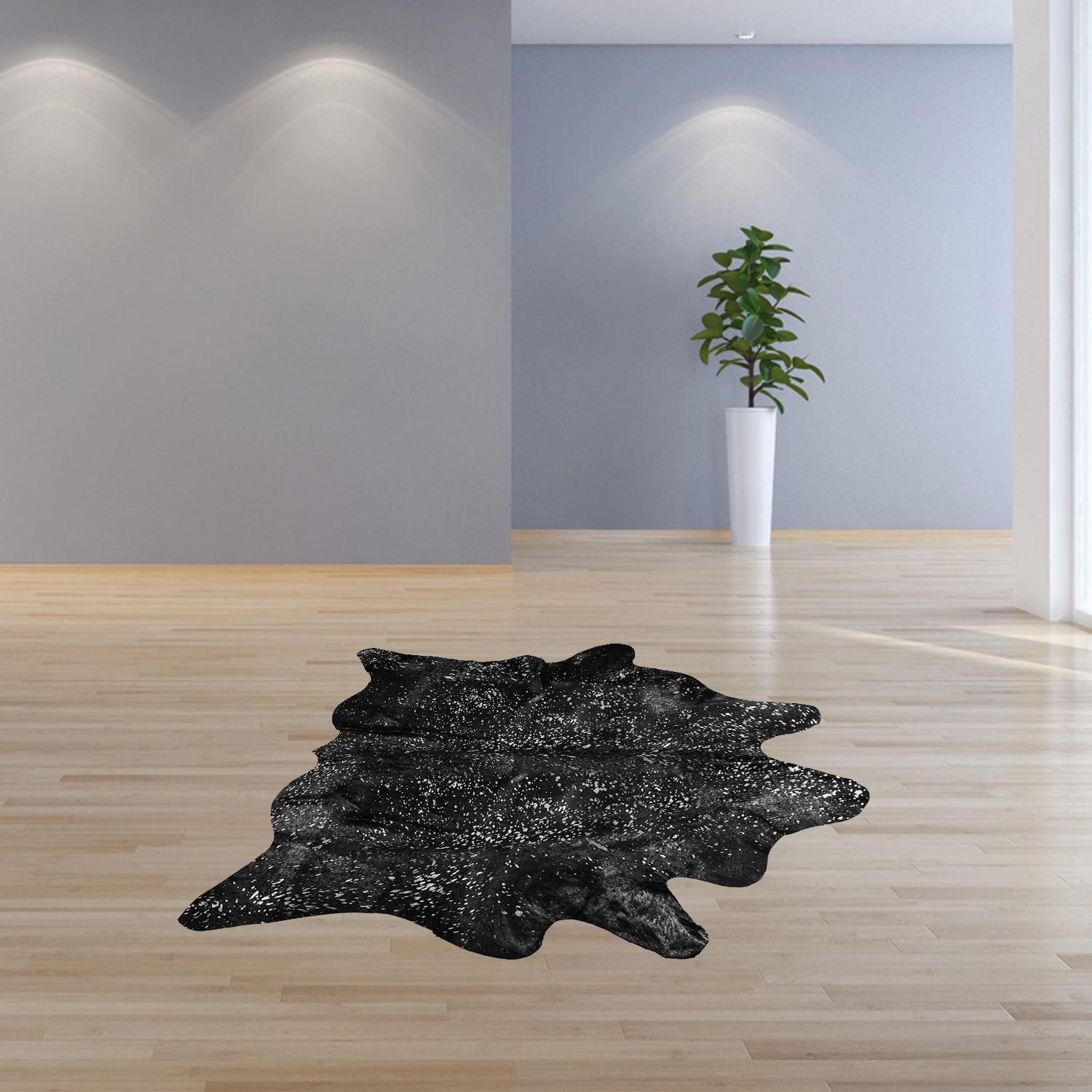 6' X 7' Natural Cowhide Cowhide Print Area Rug-Area Rugs-DECOROLALA