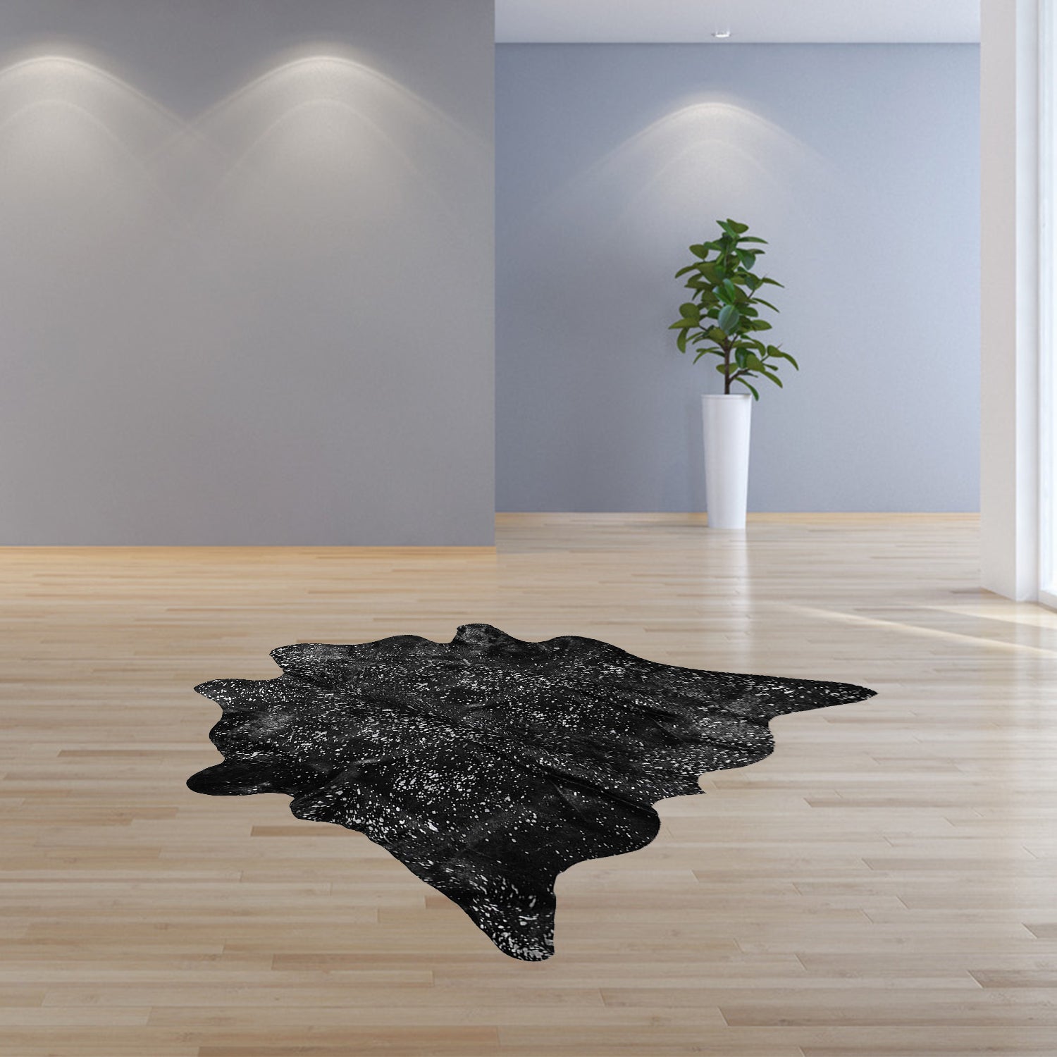 6' X 7' Natural Cowhide Cowhide Print Area Rug-Area Rugs-DECOROLALA