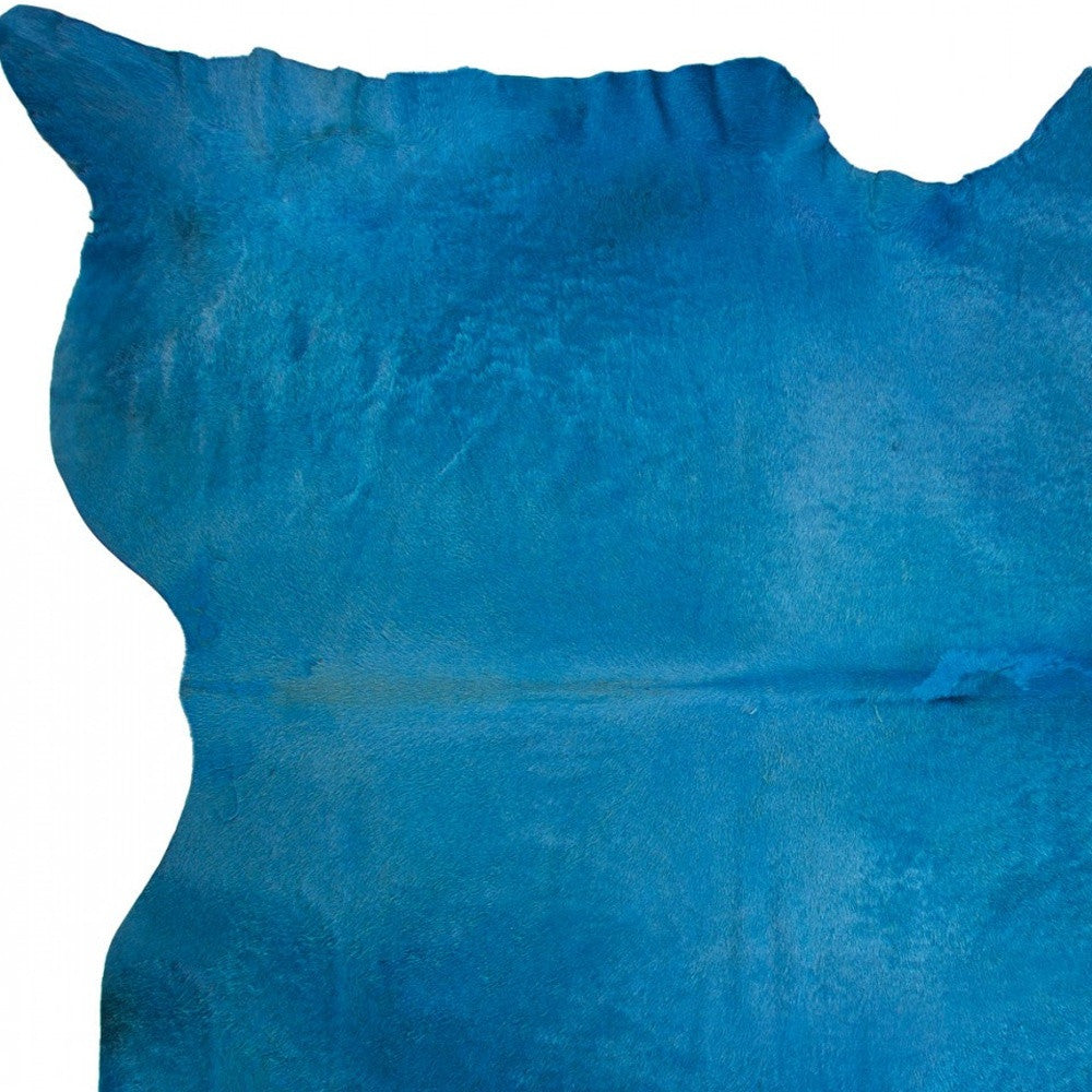 6' X 7' Red Cowhide Area Rug-Area Rugs-DECOROLALA