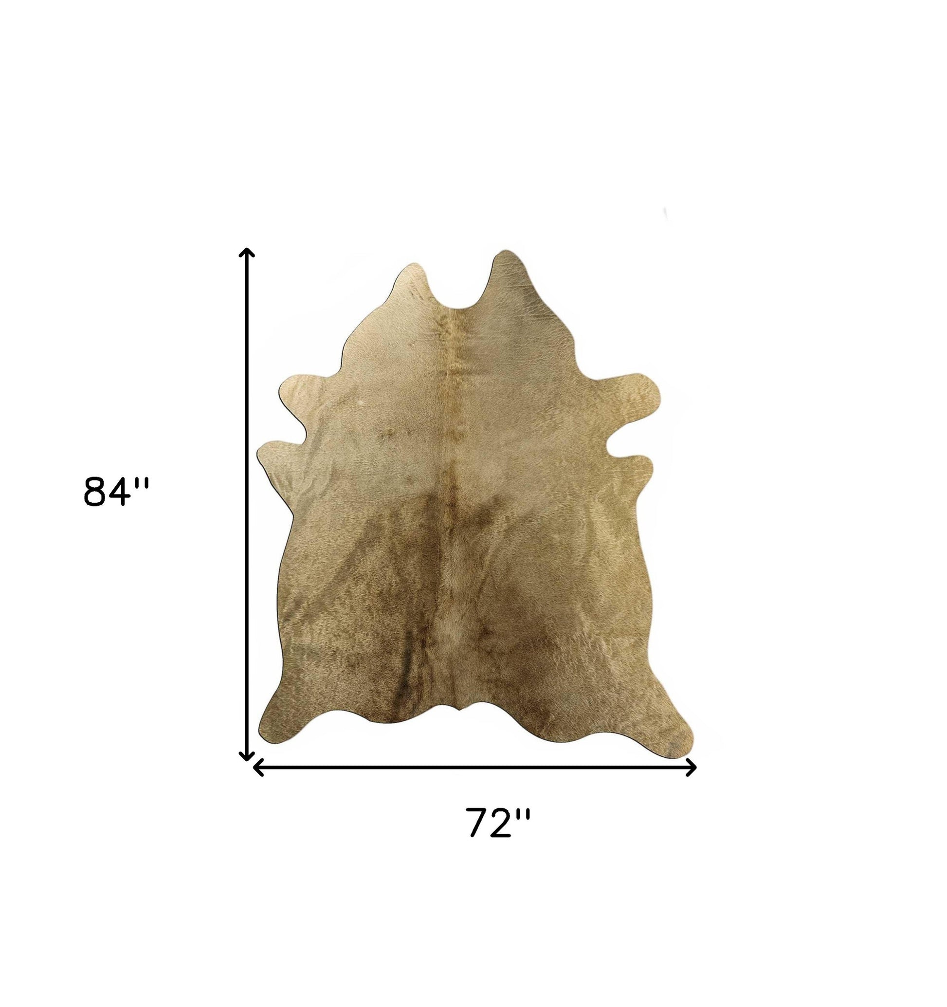 6' X 7' Taupe Cowhide Cowhide Print Area Rug-Area Rugs-DECOROLALA