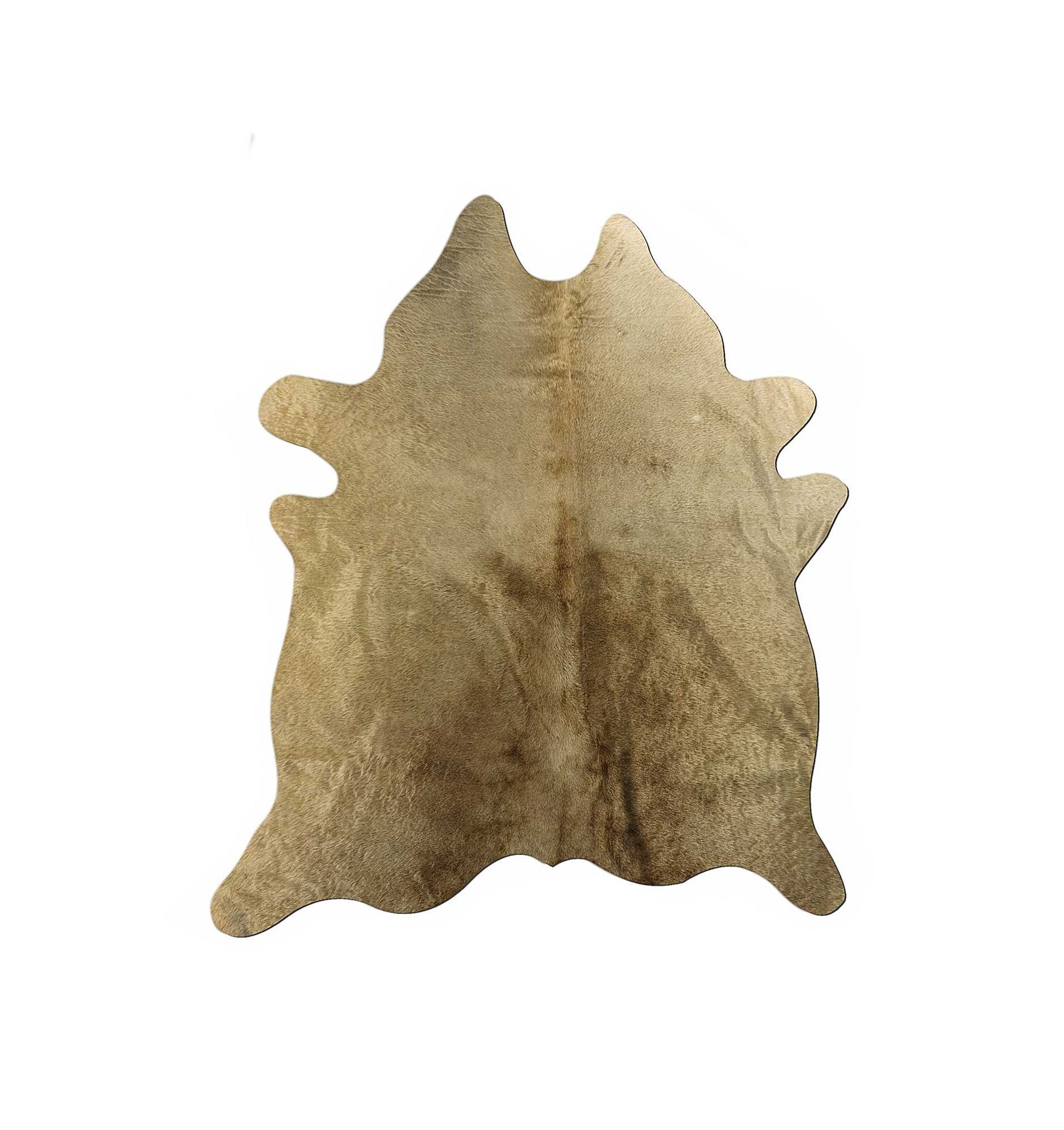 6' X 7' Taupe Cowhide Cowhide Print Area Rug-Area Rugs-DECOROLALA