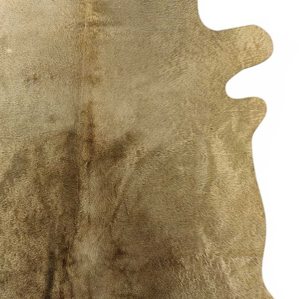6' X 7' Taupe Cowhide Cowhide Print Area Rug-Area Rugs-DECOROLALA