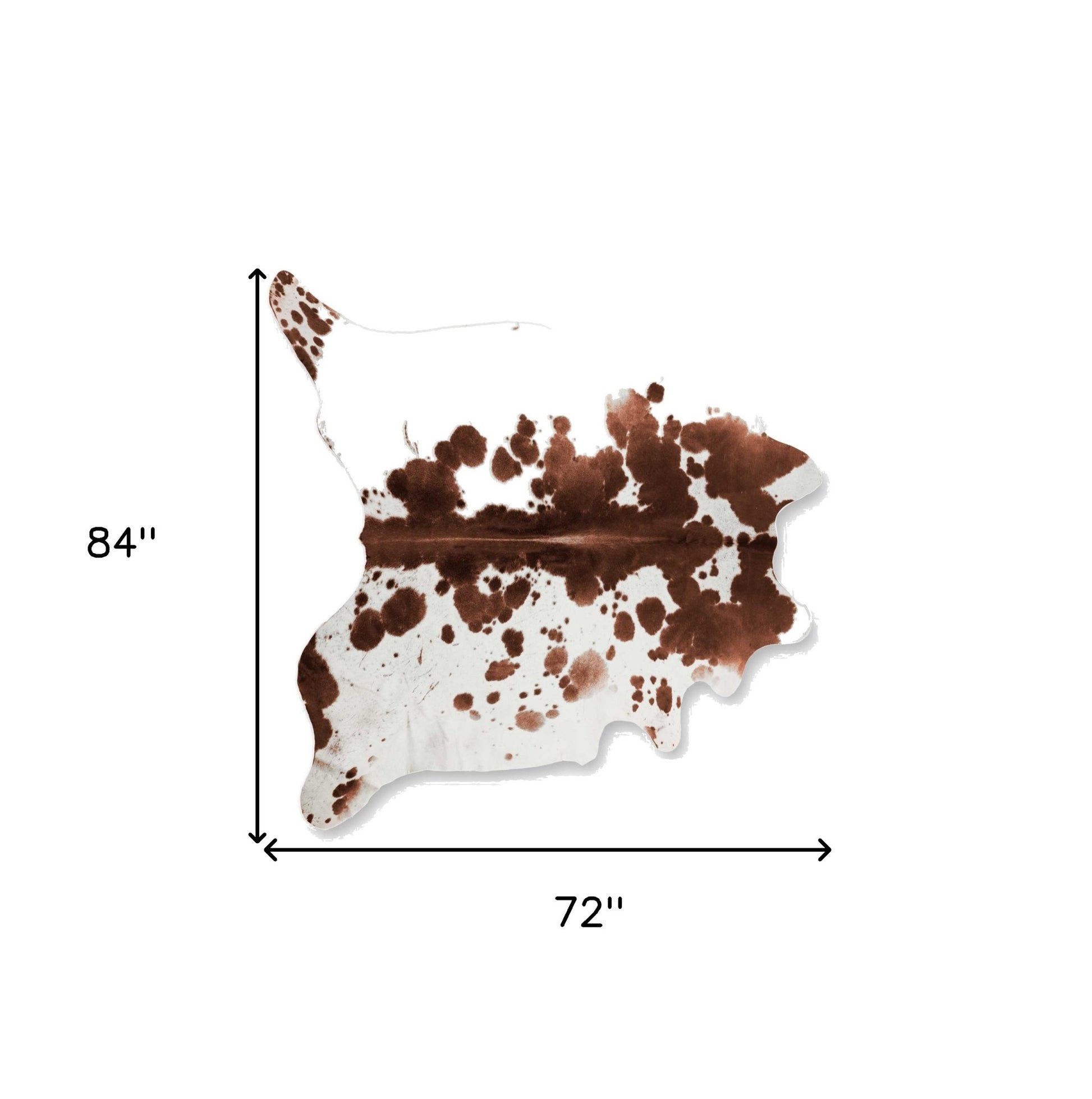 6' X 7' White Cowhide Cowhide Print Area Rug-Area Rugs-DECOROLALA