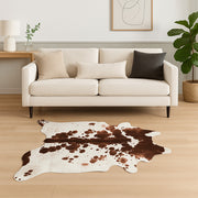 6' X 7' White Cowhide Cowhide Print Area Rug-Area Rugs-DECOROLALA