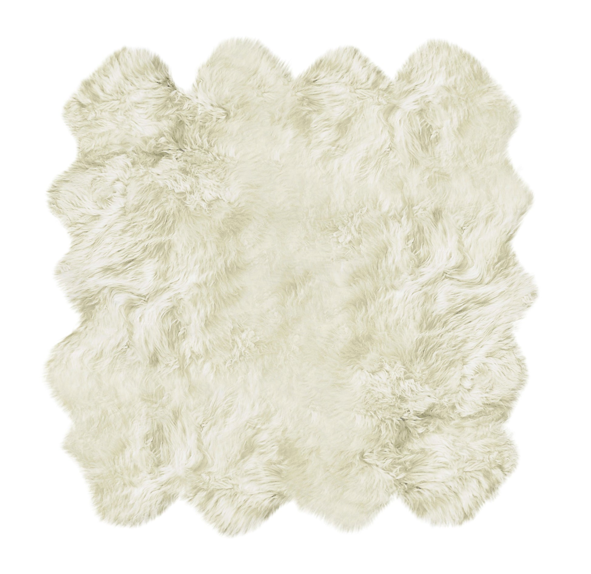 6' X 8' Natural New Zealand Sheepskin Area Rug-Area Rugs-DECOROLALA