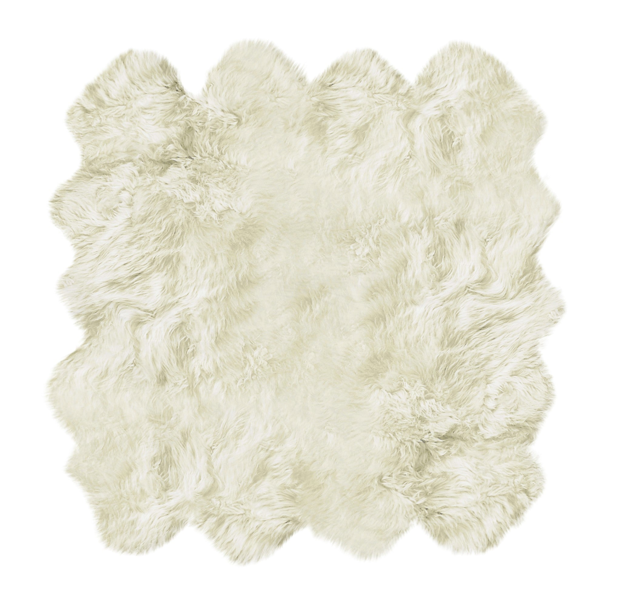 6' X 8' Natural New Zealand Sheepskin Area Rug-Area Rugs-DECOROLALA