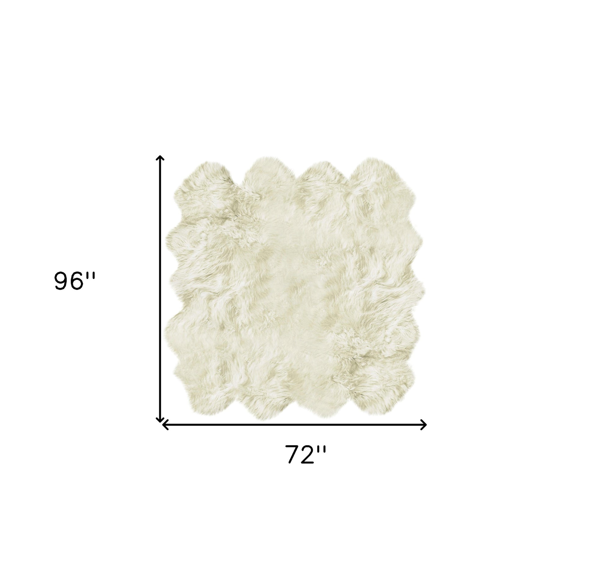 6' X 8' Natural New Zealand Sheepskin Area Rug-Area Rugs-DECOROLALA