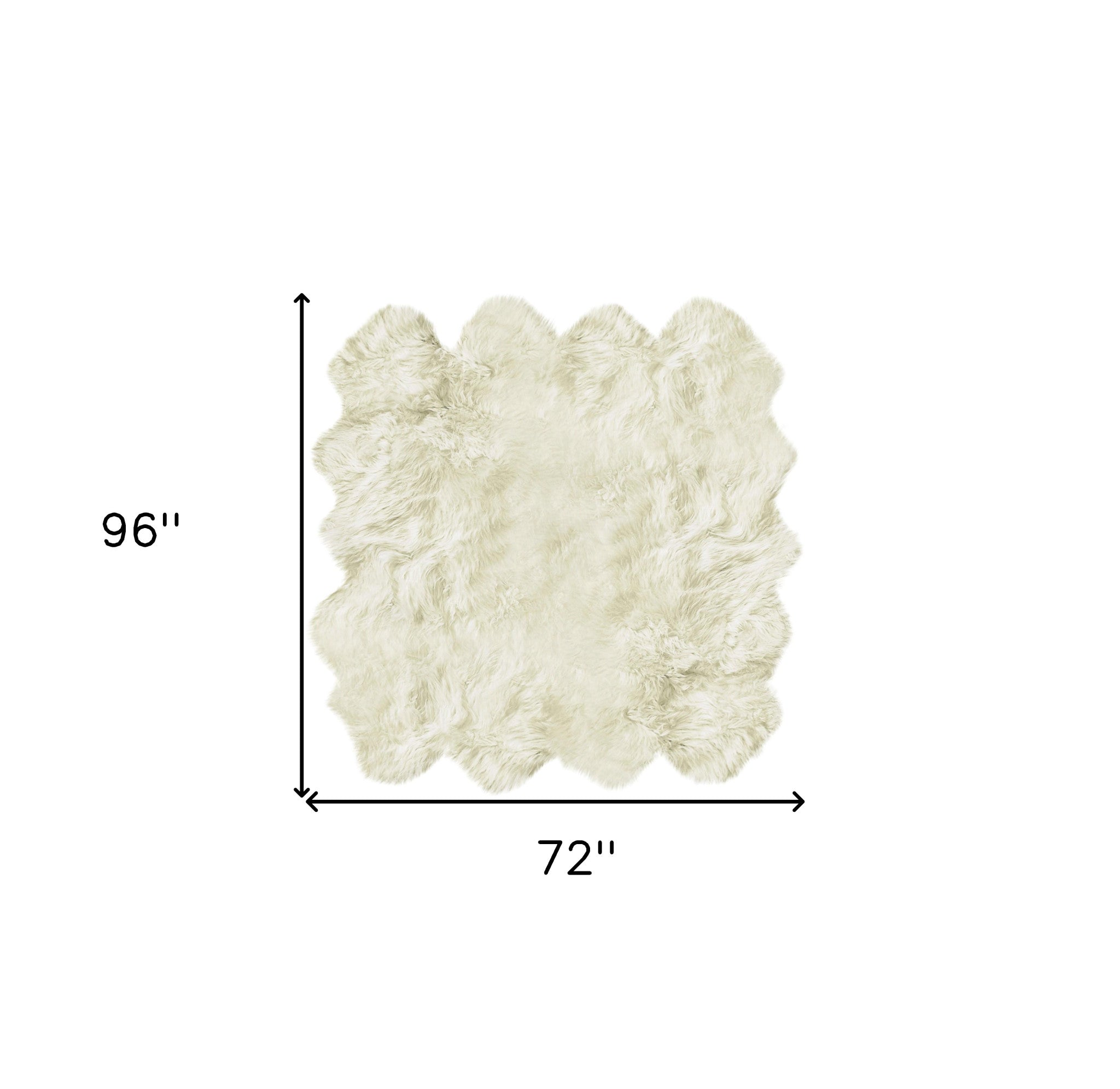 6' X 8' Natural New Zealand Sheepskin Area Rug-Area Rugs-DECOROLALA