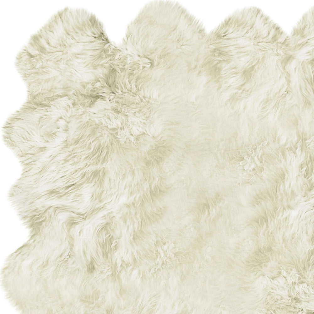 6' X 8' Natural New Zealand Sheepskin Area Rug-Area Rugs-DECOROLALA