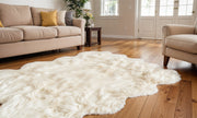 6' X 8' Natural New Zealand Sheepskin Area Rug-Area Rugs-DECOROLALA